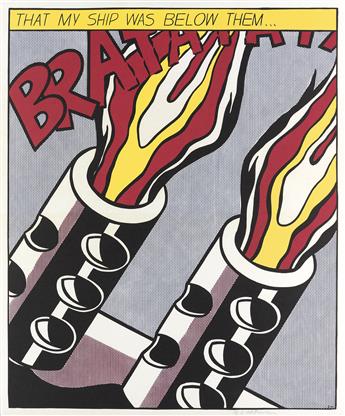 ROY LICHTENSTEIN As I Opened Fire Poster, Triptych.